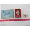 Image 1 : LOT OF 3 CIGARETTE ITEMS (2 X TINS, PRINCE ALBERT, PLAYERS) *WOOD MATCHES*