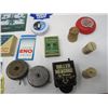 Image 4 : LOT OF JUNK DRAWER ITEMS ( 3 X LIGHTERS, MEASURING TAPES, CORKS, FLINTS, COUPONS, ETC…)