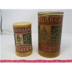 LOT OF 2 QUAKER OAT CONTAINERS (CARDBOARD)