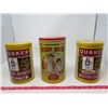Image 1 : LOT OF 3 OATMEAL TINS ( 2 X QUAKER, 1 X ROBIN HOOD)