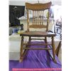 Image 1 : PRESS BACK NURSING ROCKER (33.5" X 18" X 28") *VINTAGE*