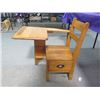 Image 2 : SMALL DESK ( WOOD WITH DRAWER) *26" X 25.5" X 18"* (VINTAGE)