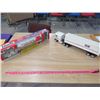 Image 1 : LOT OF 2 SEMI TRUCK TOYS (1 METAL FORD W/REMOVEABLE TRAILER) *CANADIAN TIRE TANKER IN BOX-REMOTE CON