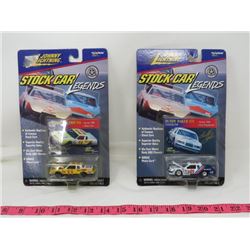 LOT OF 2 JOHNNY LIGHTNING CARS ( STOCK CAR LEGENDS BUDDY BAKER AND DARRELL WALTRIP)