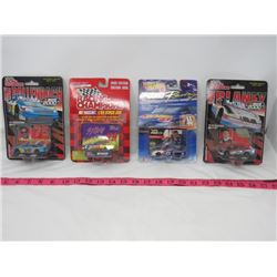 LOT OF 4 COLLECTOR CARS ( HOTWHEELS, RACING CHAMPIONS) *164* (1990'S)