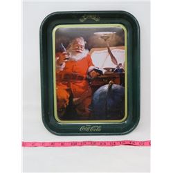 COCA COLA TRAY (SANTA) *REPRODUCTION* (13" X 10.5")