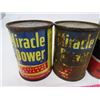 Image 2 : LOT OF 3 METAL TINS (2-MIRACLE TOP CYLINDER LUBRICANT, 1-TURTLE WAX CHROME POLISH AND RUST REMOVER)
