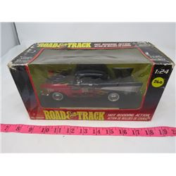 DIE CAST TOY VEHICLE (1957 CHEV BEL AIR (1:24) *ROAD AND TRACK HOT RODDING ACTION* (NEVER OUT OF BOX