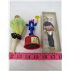 Image 1 : LOT MISC COLLECTIBLES (BOZO THE CLOWN, 'CAN CAN' OPENER, CORK SCREW LADY LEG)