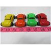Image 1 : LOT OF 4 MINI BUGGY CARS (YELLOW, ORANGE, RED AND GREEN)