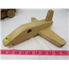 Image 2 : LOT OF 3 WOOD TOYS (BULLDOZER, PLANE, HAULER)