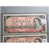 Image 3 : LOT OF 2-TWO DOLLAR BILLS (1954) *DIFFERENT SIGNATURES* (CANADA)