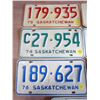 Image 2 : LOT OF 7 LICENSE PLATES (SASK) *1970S*