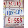 Image 3 : LOT OF 7 LICENSE PLATES (SASK) *1970S*