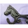 Image 4 : 2 METAL WALL BRACKETS WITH HOOKS (HORSE THEMED)  (NOT OLD)
