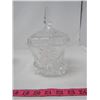Image 3 : LOT OF CRYSTAL ITEMS (FOOTED BOWL & COVERED CANDY DISH) *NOTE: CANDY DISH IS CHIPPED, SHOWN*