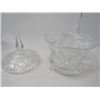 Image 5 : LOT OF CRYSTAL ITEMS (FOOTED BOWL & COVERED CANDY DISH) *NOTE: CANDY DISH IS CHIPPED, SHOWN*