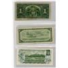 Image 2 : LOT OF 3- ONE DOLLAR BILLS (CANADA) *1937, 54, 73*