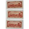 Image 2 : LOT OF 3- TWO DOLLAR BILLS (CANADA) *1954*