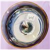 Image 2 : CARNIVAL GLASS CANDY DISH, FOOTED, BLUE