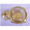Image 2 : DEPRESSION GLASS COOKIE JAR, AMBER, MADRID