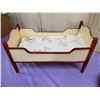Image 1 : HAND MADE MENNONITE DOLLS BED- PAINTED