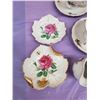 Image 4 : TEA SET WITH ROSES- CREAM AND SUGAR, CUPS AND SAUCERS