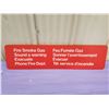 Image 1 : FIRE-SMOKE-GAS WARNING SIGN- PLASTIC