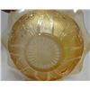 Image 3 : LOT OF 2 GLASS BOWLS (DEPRESSION ERA) *IRIS HERRING BONE 11.5" DIAMETER X 3" DEEP* (MARIGOLD 9.5" DI