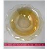 Image 4 : LOT OF 2 GLASS BOWLS (DEPRESSION ERA) *IRIS HERRING BONE 11.5" DIAMETER X 3" DEEP* (MARIGOLD 9.5" DI