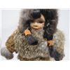 Image 4 : LOT OF 2 DOLLS (TRADITIONAL ABORIGINAL CLOTHES) *REAL FUR AND LEATHER* (COME WITH STANDS) *13" TALL*