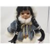 Image 7 : LOT OF 2 DOLLS (TRADITIONAL ABORIGINAL CLOTHES) *REAL FUR AND LEATHER* (COME WITH STANDS) *13" TALL*