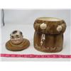 Image 3 : MONK COOKIE JAR (MADE IN JAPAN) *9.5" T X 5" DIAMETER*