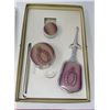 Image 4 : COMB AND BRUSH "DRESSER SET" *MISSING COMB AND MIRROR* (COMES IN ORIGINAL PACKAGING)