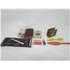 Image 1 : LOT OF ASSORTED SMALLS (RAZOR, MINI BOOK, CIGARETTES-CONSOL WITH 4 STILL IN PACK, ETC…)