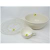 Image 1 : LOT INCLUDING A SERVING TRAY, BOWL AND CREAMER