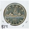 Image 1 : ONE DOLLAR COIN (CANADA) *1957* (SILVER)