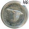 Image 1 : ONE DOLLAR COIN (CANADA) *1967* (SILVER)