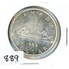 Image 1 : ONE DOLLAR COIN (CANADA) *1963* (SILVER)