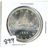 Image 1 : ONE DOLLAR COIN (CANADA) *1966* (SILVER)