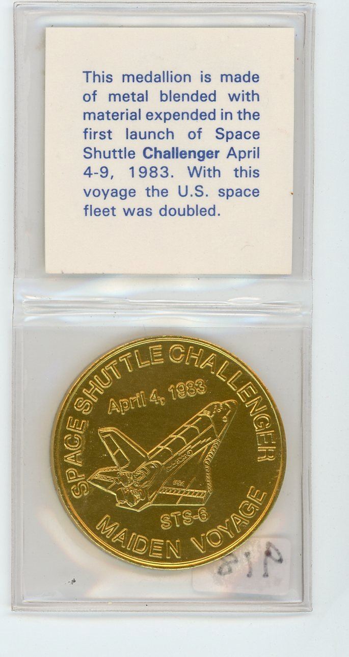 TOKEN MADE FROM THE SPACE SHUTTLE CHALLENGER (1983)