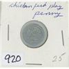 Image 1 : RARE CHICKEN FEED TOKEN FROM THE 1930'S (ONE HENNY PENNY)