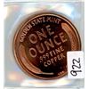 Image 1 : ONE OUNCE COPPER COIN (LINCOLN PENNY)