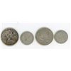 Image 1 : LOT INCLUDING 2-TWENTY FIVE CENT COINS AND 2-TEN CENT COINS (CANADA) *1967-68*