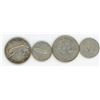 Image 2 : LOT INCLUDING 2-TWENTY FIVE CENT COINS AND 2-TEN CENT COINS (CANADA) *1967-68*