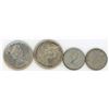 Image 2 : LOT INCLUDING 2-TWENTY FIVE CENT COINS AND 2-TEN CENT COINS (CANADA) *1967-68*