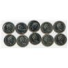 Image 2 : LOT OF 10 -TWENTY FIVE CENT COINS (CANADA) *1973*