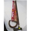 Image 1 : LOT OF 2 CANES & TWO BASEBALL BATS - ONE COOPER RED HOT