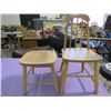 Image 1 : TWO WOODEN KIDS CHAIRS (ONE MISSING THE BACK)