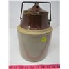 Image 1 : 1/2 GALLON CROCK W/ LID *SOME CHIPS AND IMPERFECTIONS*